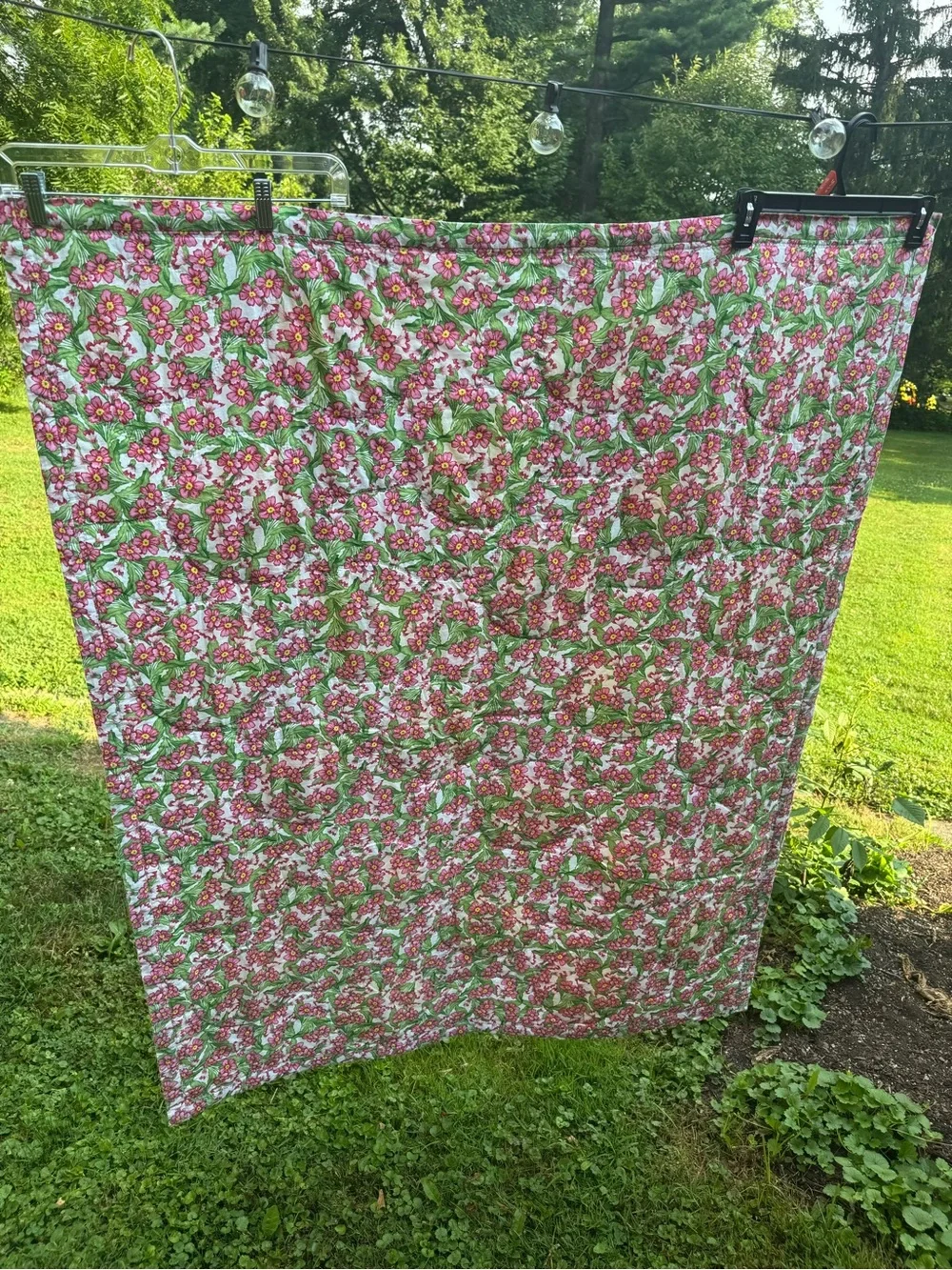 Handmade Peace Sign Patchwork Quilt 44x54, Retro 70s Grandmacore - Picture 4 of 10